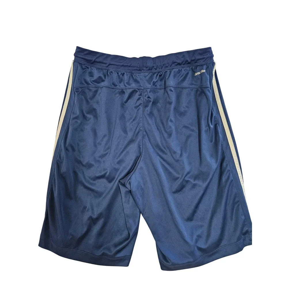 Adidas Shorts Mens L Blue NHL Columbus Blue Jackets Climalite Athletic Striped